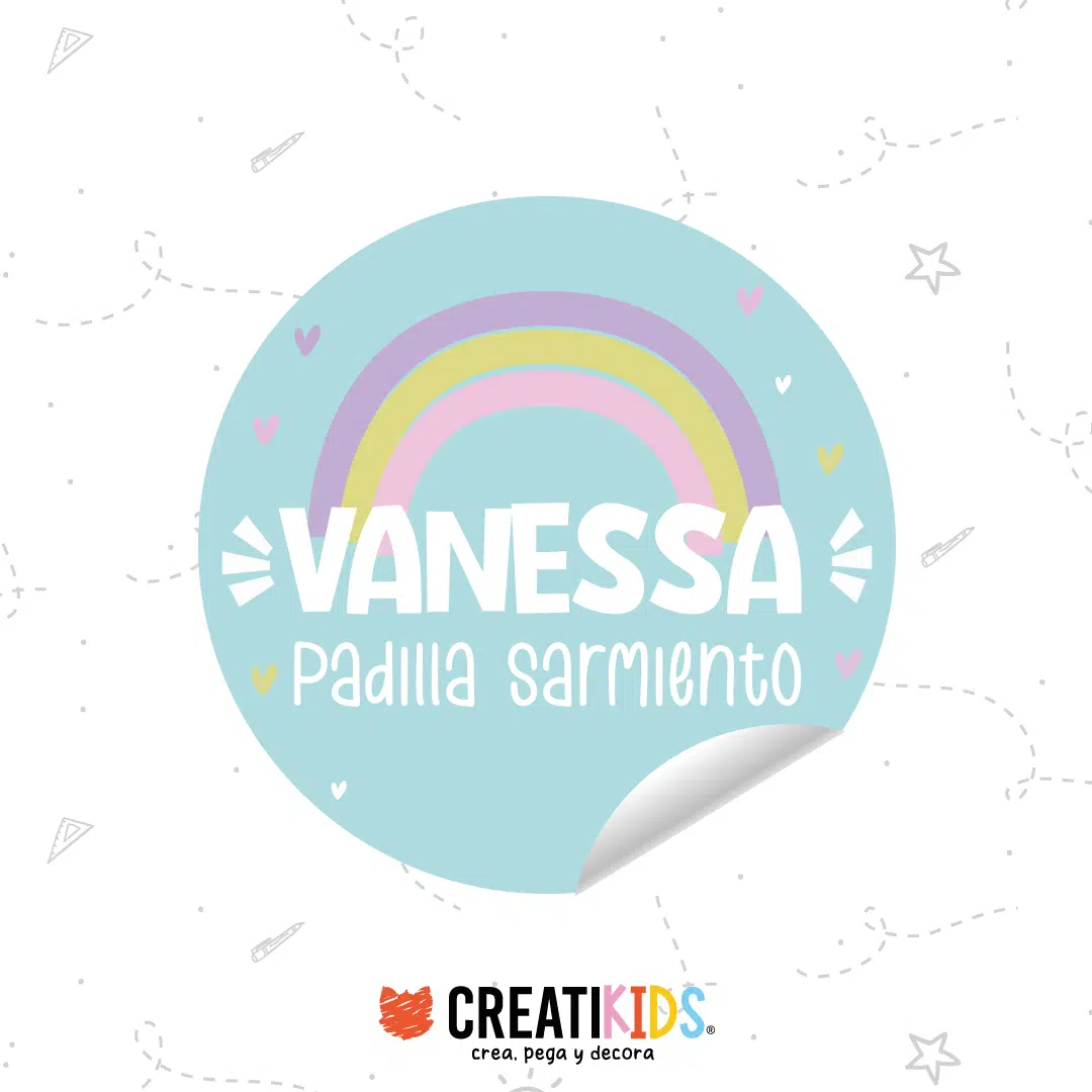 Etiquetas Personalizadas Lovely Rainbow