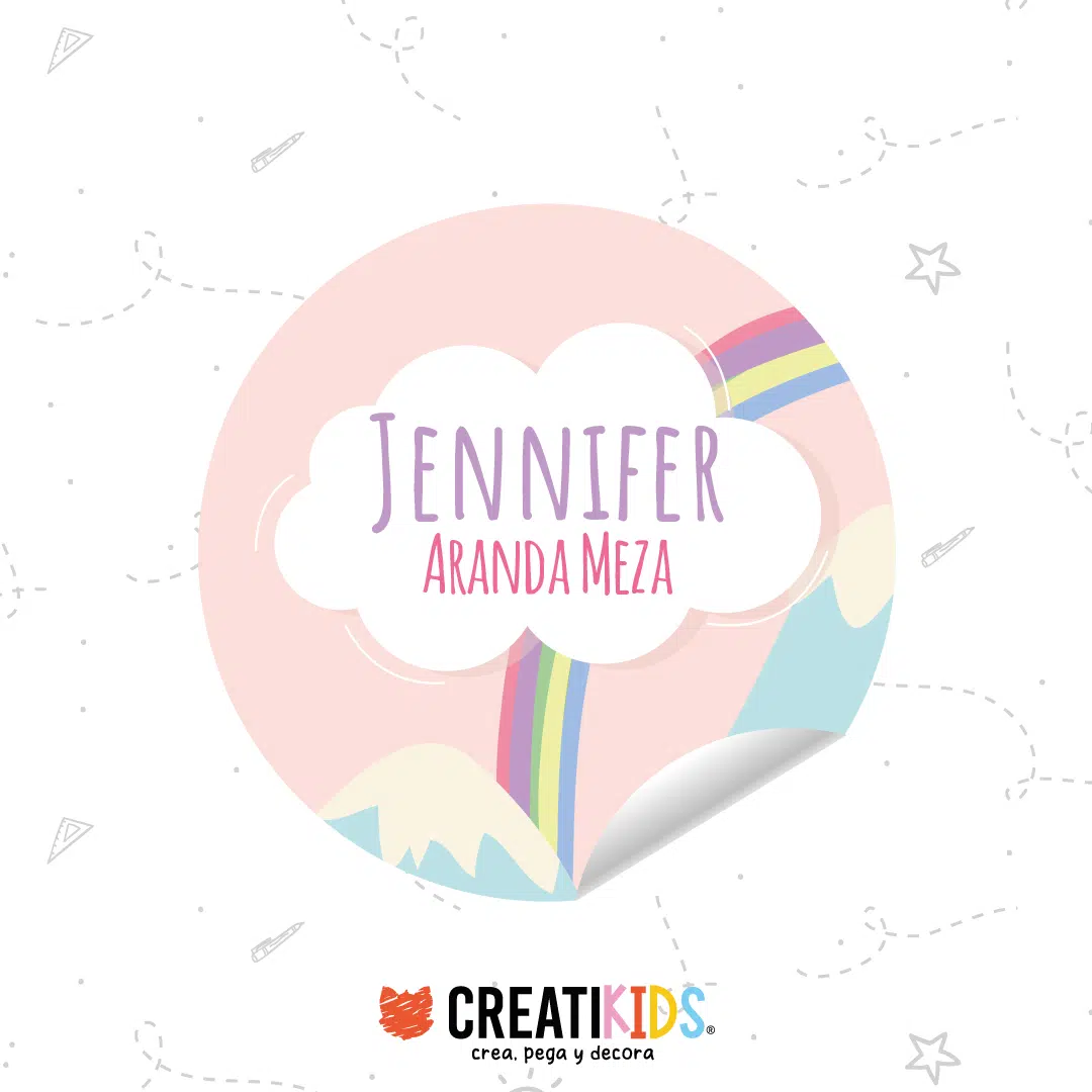 etiquetas personalizadas bosque unicornio
