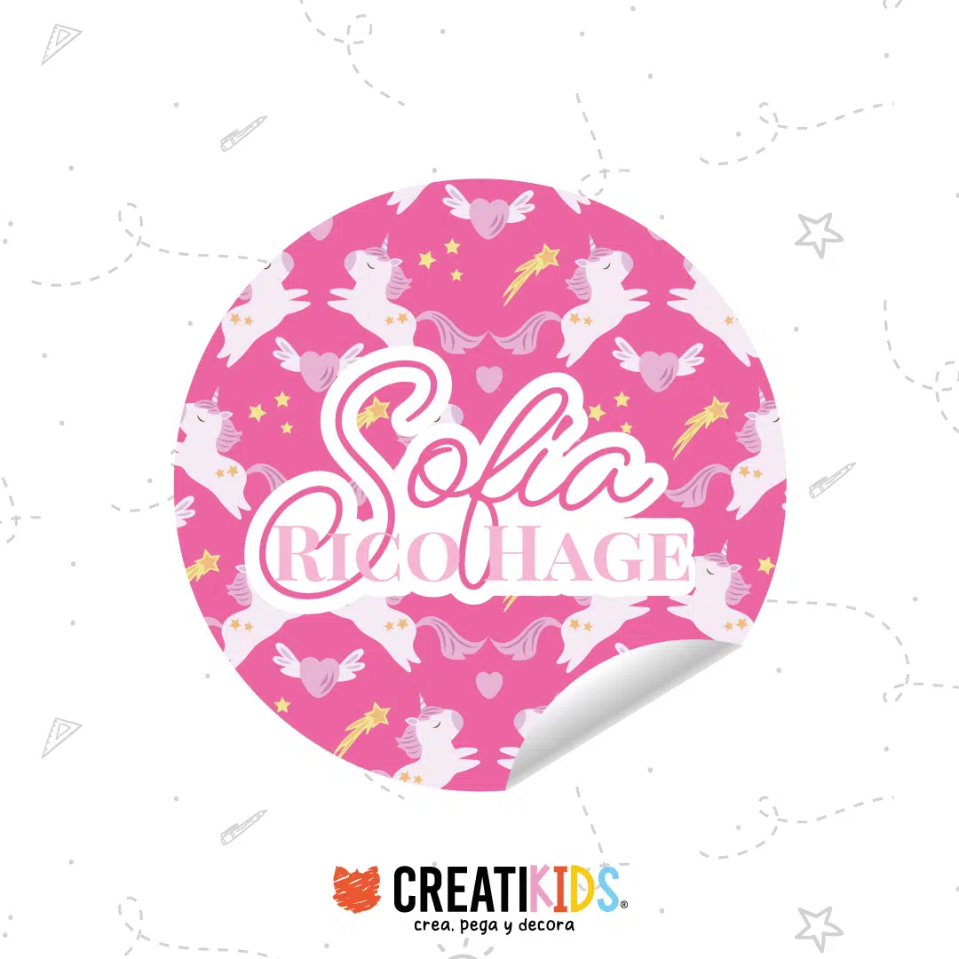 Etiquetas Personalizadas Unicornio Galáctico