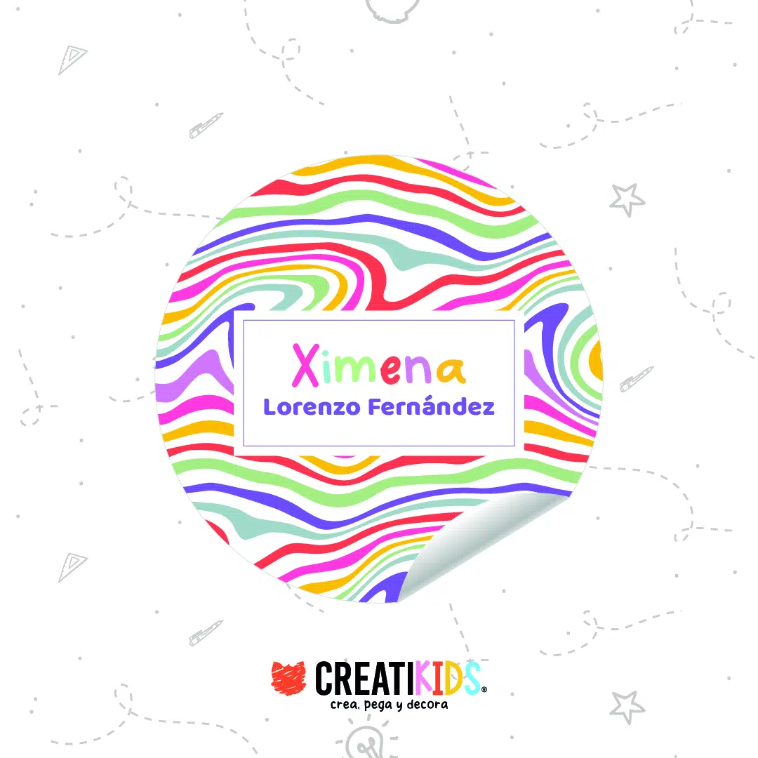 Etiquetas Personalizadas Abstracto de Colores